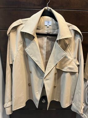Trending Classic Beige Trench Coat Jacket - perfect for spring.